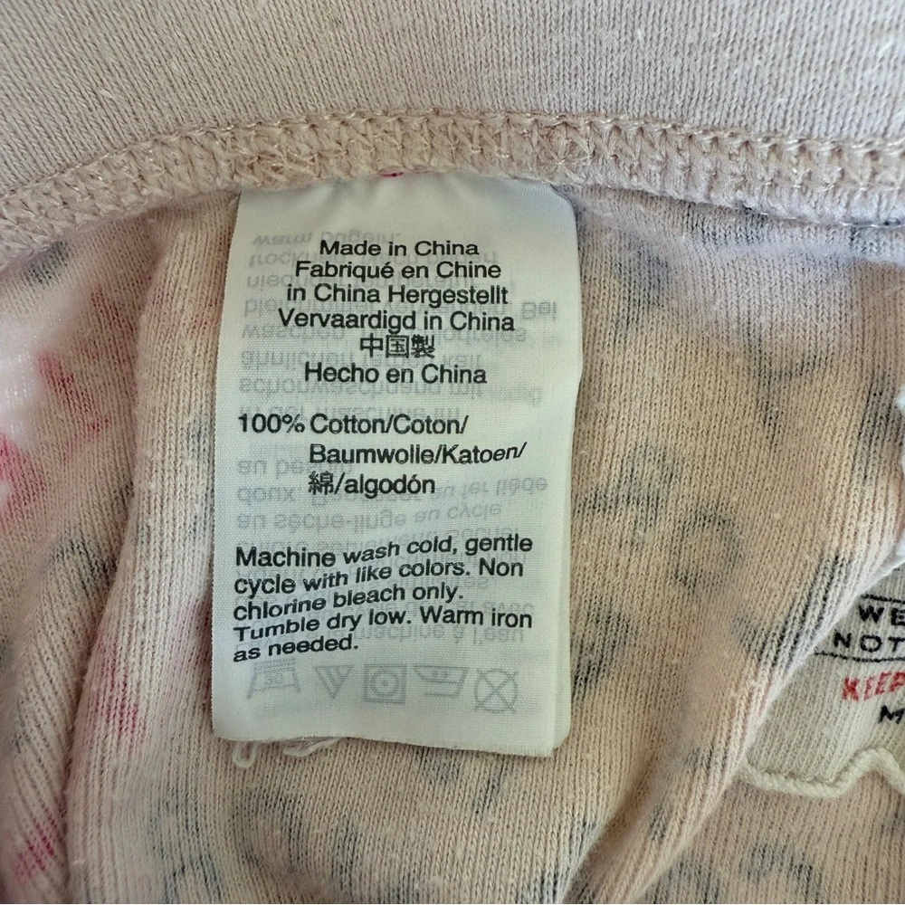J.Crew Crewcuts Pink Graphic Print Cotton Pajama Set Long Sleeve Girls Size 5